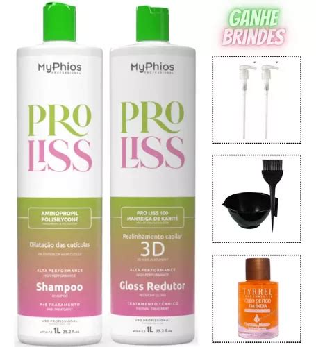 Myphios Pro Liss Escova Progressiva Sem Formol 2x1l Brinde MercadoLivre