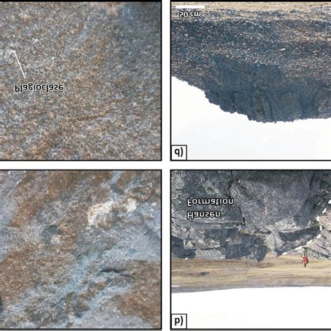 Field Photographs Of Nyeboe Formation Mafic Volcanic Rocks