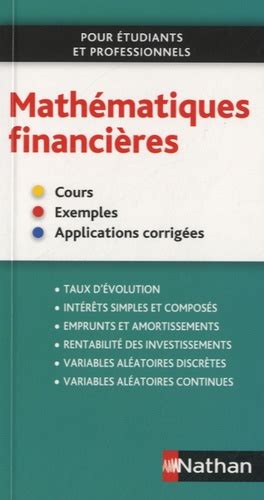 Math Matiques Financi Res De Olivier Le Dantec Livre Decitre