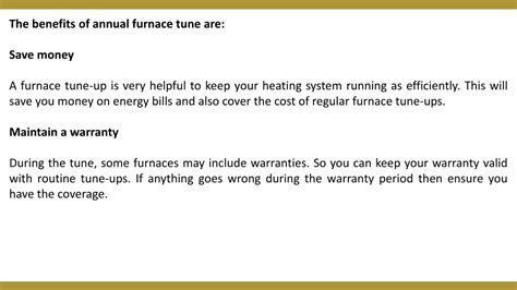 PPT What Is The Importance Of Annual Furnace Tune Up PowerPoint