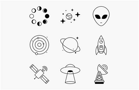 Drawn Alien Transparent Background - Cute Ufo Drawings Easy , Free ...