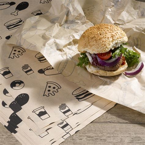 Kolysen Custom Printed Food Wrapping Parchment Paper For Hamburger