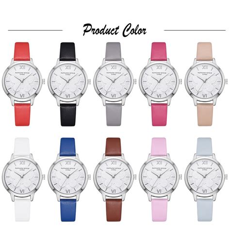 Buy Lvpai D Emboss Casual Quartz Leather Band Watch Analog Wrist At