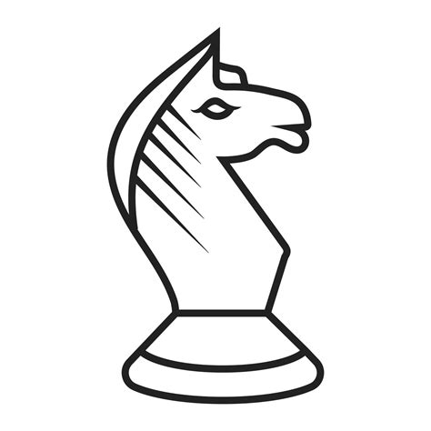 Knight Chess Pieces Line Art Vector Icon For Apps Or Website 13019987