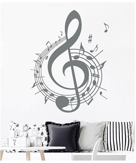 Amazon Music Note Wall Decals Treble Clef Vinyl Sticker Musical