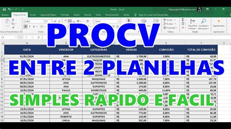 Como Fazer Procv Entre Planilhas Simples Rapido E Facil Youtube