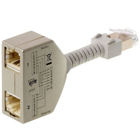 Metz Connect Cable Sharing Adapter Pnp Telefon Ethernet Ins