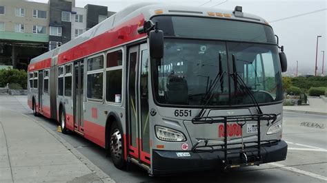 Fast Sf Muni 2015 New Flyer Xde60 6551 On Route 8 Bayshore Youtube