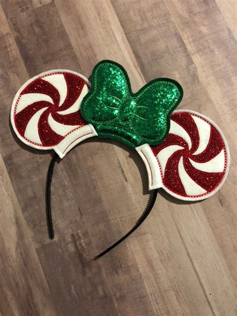 Peppermint Disney Ears Disney Christmas Etsy Disney Ears Headband Disney Ears Disney Christmas