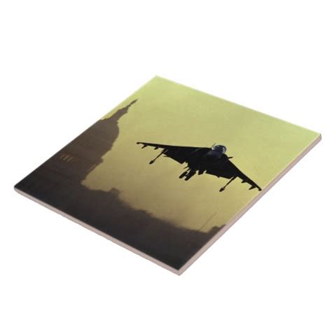 A Harrier jet landing on the Mall at dawn with Tile | Zazzle