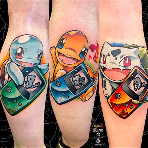 Pokemon Tattoo By Dave Vero Ink Digimon Tattoo Pokemon Tattoo Gamer