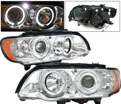 Bmw X Car Option Led Dual Halo Projector Headlights Chrome Lp