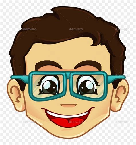 Clipart Boy With Glasses - Cartoon Face With Glasses - Png Download ...