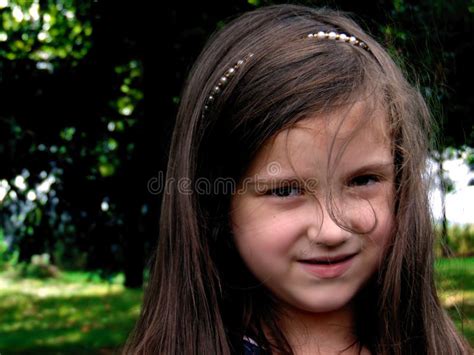 Little Girl with Messy Hair Stock Photo - Image of hair, smile: 254151840