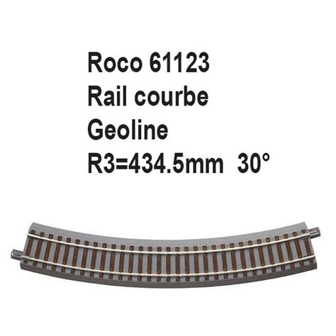 Échelle HO Roco 61122 30 358 mm 6 H0 avec ballast Rail courbe Voie