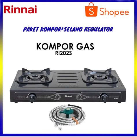 Jual Rinnai Kompor Gas 2 Tungku RI 202 S RI 202 S Free Regulator