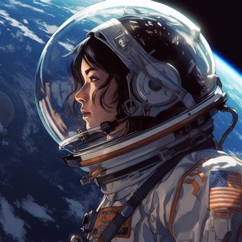 Download Female Astronaut, Earth From Space, Inspiring. Royalty-Free Stock Illustration Image ...