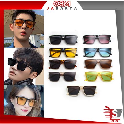 Jual Osm Jkt F Kacamata Kotak Hitam Korean Fashion Sunglassess