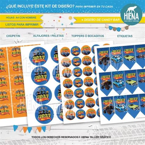 Kit Imprimible Hot Wheels Candy Bar Cumpleaños Tags en venta en Morón Bs As G B A Oeste por