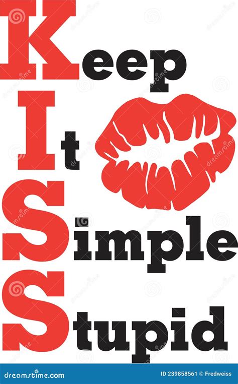 Kiss Method Vector Illustration Stock Vector Illustration Of Simple