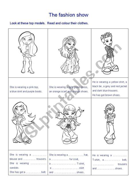 The Fashion Show Esl Worksheet By Pouletcramix