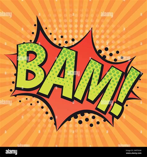 Bam Text Pop Art Style Vector Image Stock Vector Image And Art Alamy