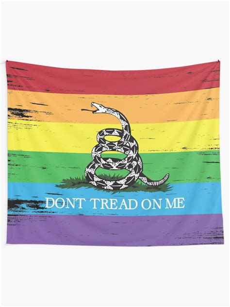 Gadsden Flag Lgbt Don T Tread On Me Libertarian 2nd Amendment 2a Rainbow Flag Ancap With