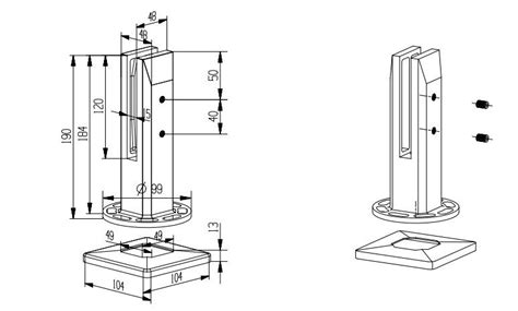 Economical Glass Spigots For Glass Railing Balcony Railing Pool Fence