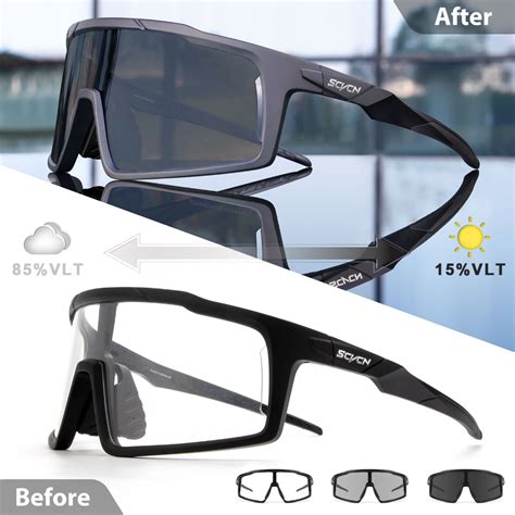 Scvcn Photochromic Cycling Glasses Mens And Womens Cycling Sunglasses