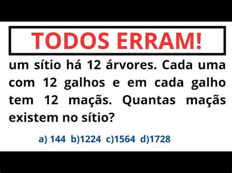 Todos Os Alunos Erraram Essa Quest O Vem Ver Youtube