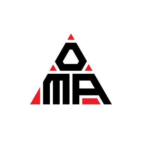 OMA Triangle Letter Logo Design With Triangle Shape OMA Triangle Logo