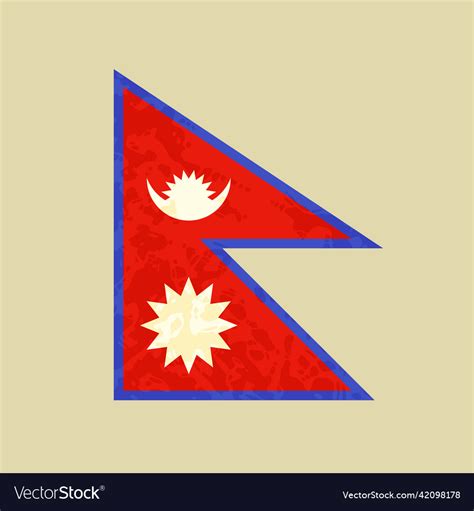 Flag Of Nepal Royalty Free Vector Image Vectorstock