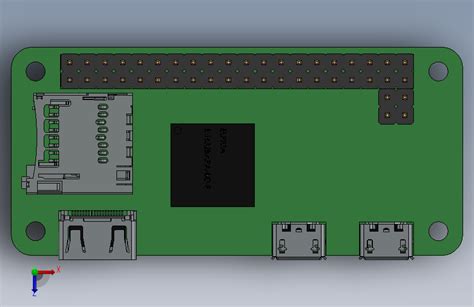 Y6693 树莓派 Raspberry Pi Zero 1 Sw Stp Xtsolidworks 2015模型图纸下载 懒石网