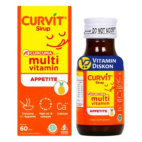 Jual Curvit CURVIT Multivitamin Anak SYRUP 60 ML I Penambah Nafsu Makan