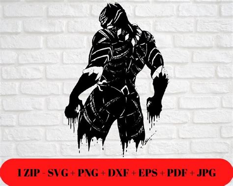 Black Panther SVG PNG Wakanda Forever Dxf Eps Pdf Etsy