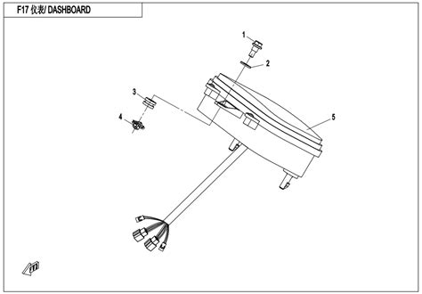 Diagram 2020 CFMoto UFORCE 500 CF500UU DASHBOARD F17 CFMoto USA