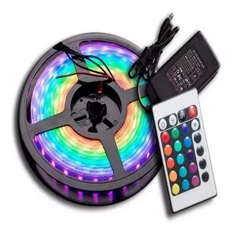 Cinta De Luz Led Multicolor Rgb 5 Metros Tira Led Control Luegopago