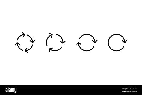 Black Circle Arrows Icon Set A Set Of Rotating Arrows Refresh Reload