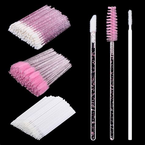 Ekysso 400pcs Spoolies For Eyelash Extensions Disposable Lash Spoolies Mascara Wand