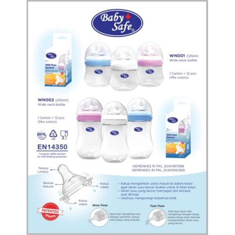 Jual Botol Susu Baby Safe Wide Neck Ml Ml Dot Botol Susu Bayi