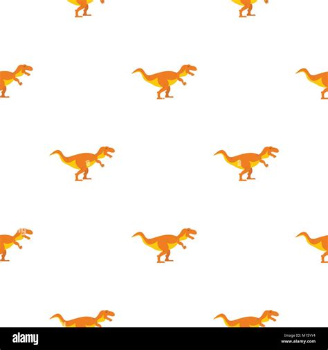 Orange Tyrannosaur Dinosaur Pattern Seamless Stock Vector Image Art