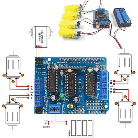 Arduino L293d Motor Driver Shield Control Dc Servo And 58 Off