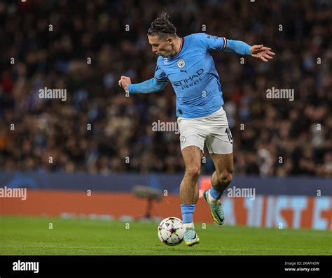 Jack Grealish 10 Of Manchester City Tries To Control The Ball During