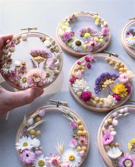 Free Tutorial How To Make Dried Flower Embroidery Hoop Art From Britain With Love Dried