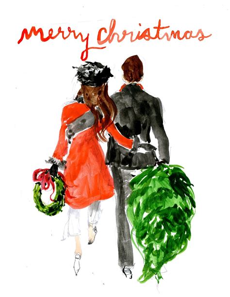 Holiday Christmas Cards: Christmas Couple Fashion Christmas - Etsy