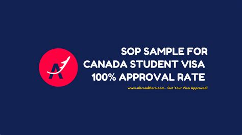 SOP Sample For Canada Student Visa 100 Approval Rate AbroadHero