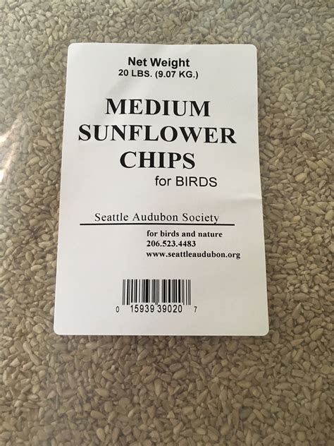 SUNFLOWER SEED MED CHIPS 20 Seattle Audubon Nature Shop