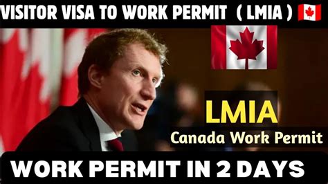 VISITOR VISA TO WORK PERMIT LMIA CANADA 2024 TO 2026 EASY PR