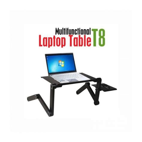 Multifunctional T Laptop Table With Mouse Pad Cooler Fan Skit Store