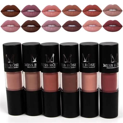 Miss Rose Brand Matte Lipstick Lips Gloss Waterproof Easy To Wear Moisturizing Liquid Lipstick